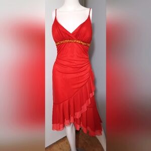 City Triangles Red Asymmetrical Dress